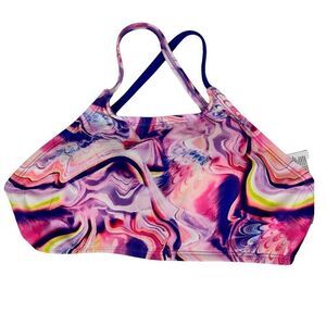 Dolfin Women's Uglies Revibe Print Crop Bikini Top size Small NEW